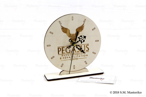 Ξύλινο ρολόι με λογότυπο - Δώρα για επιχειρήσεις - Εταιρικά διαφημιστικά δώρα - Μαστορικό - Κύπρος