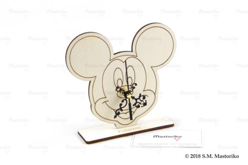 Ρολόι Mickey mouse - ξύλινο ρολόι - Μπομπονιέρες Βάπτισης - Μπομπονιέρες Γάμου - Δώρα για γενέθλια - παιδικά δωράκια - Δώρα για βάπτιση - Δώρα για επιχειρήσεις - Διακόσμηση για βάπτιση - Γάμος - Βάπτιση - Γενέθλια - Μαστορικό - Κύπρος